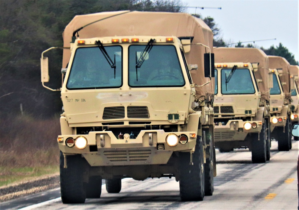 Convoy for Spartan Warrior IV Exercise training at Fort McCoy