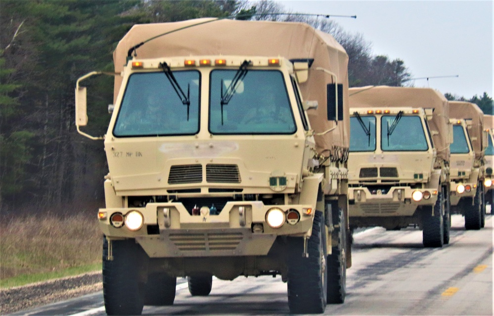 Convoy for Spartan Warrior IV Exercise training at Fort McCoy