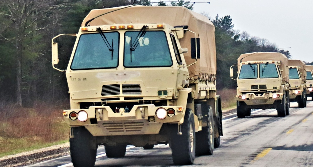 Convoy for Spartan Warrior IV Exercise training at Fort McCoy