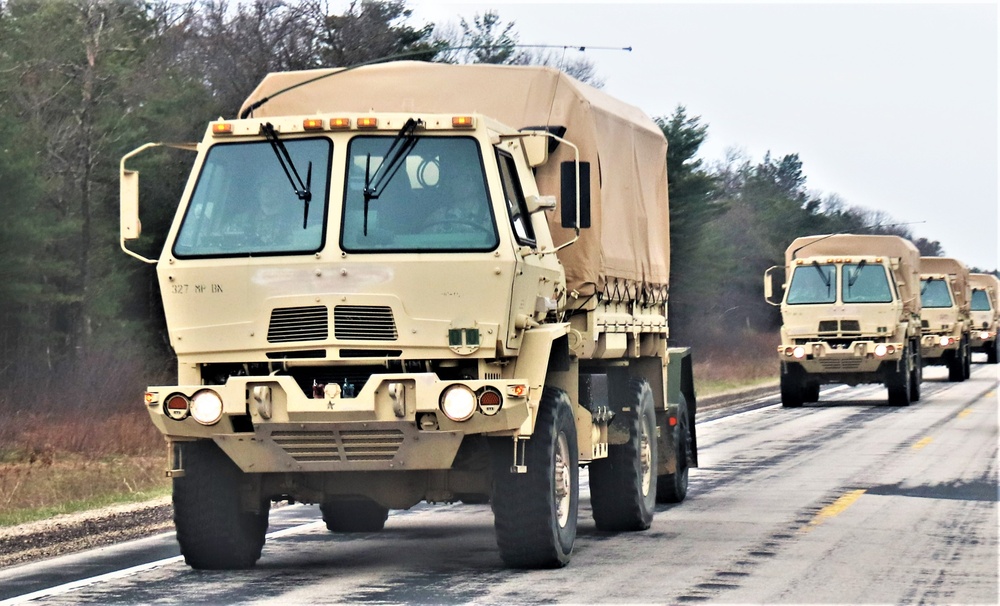 Convoy for Spartan Warrior IV Exercise training at Fort McCoy