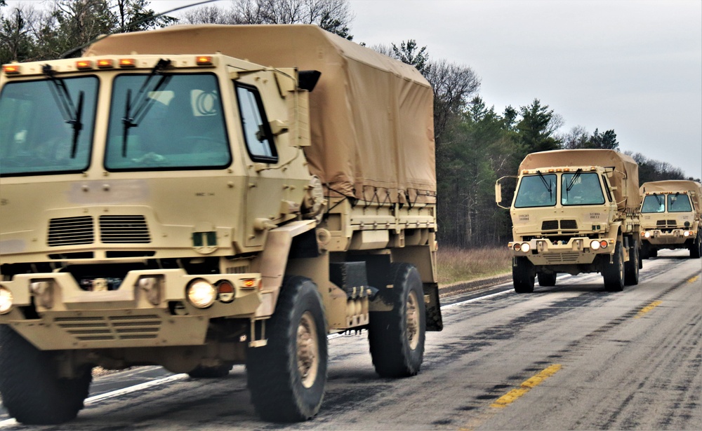 Convoy for Spartan Warrior IV Exercise training at Fort McCoy