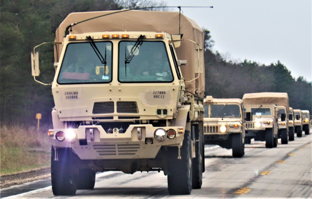 Convoy for Spartan Warrior IV Exercise training at Fort McCoy