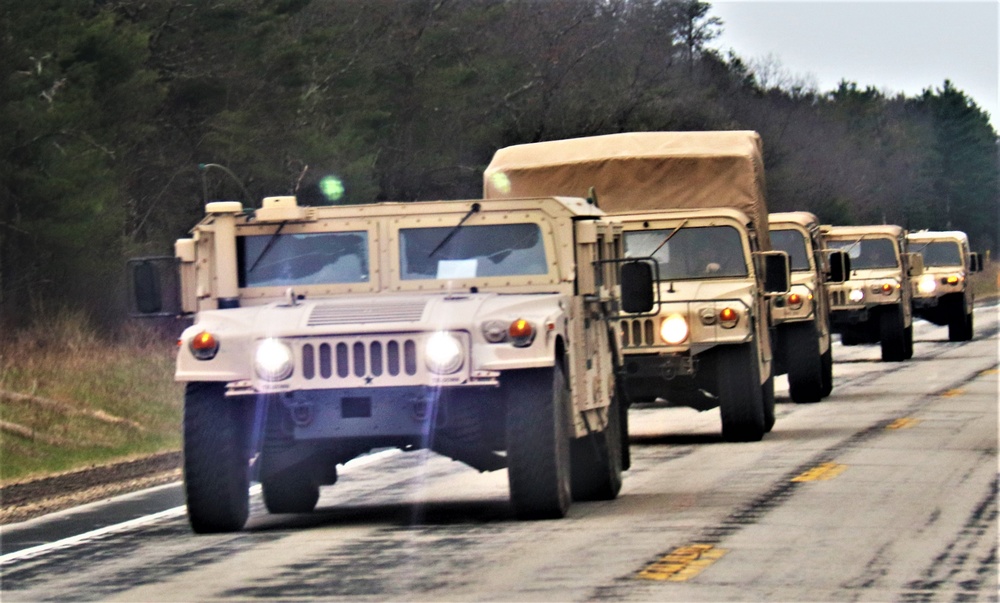 Convoy for Spartan Warrior IV Exercise training at Fort McCoy