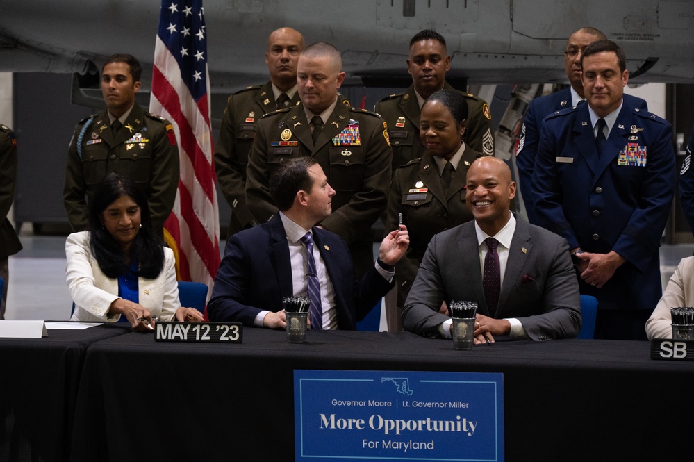 Md. Governor signs healthcare bill for Guard members at 175th Wing