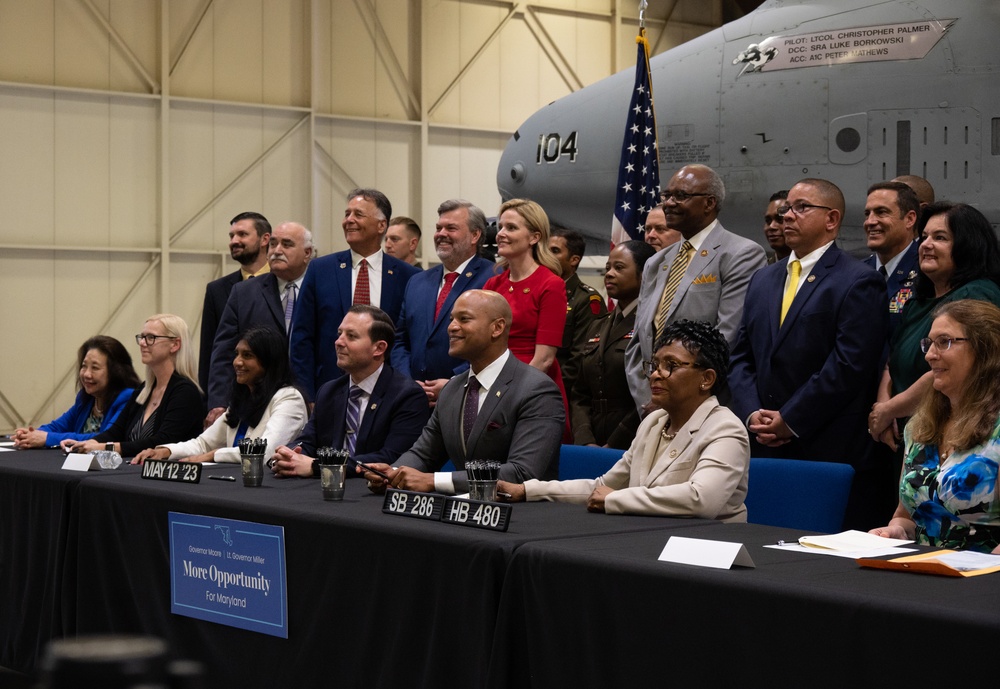 Md. Governor signs healthcare bill for Guard members at 175th Wing