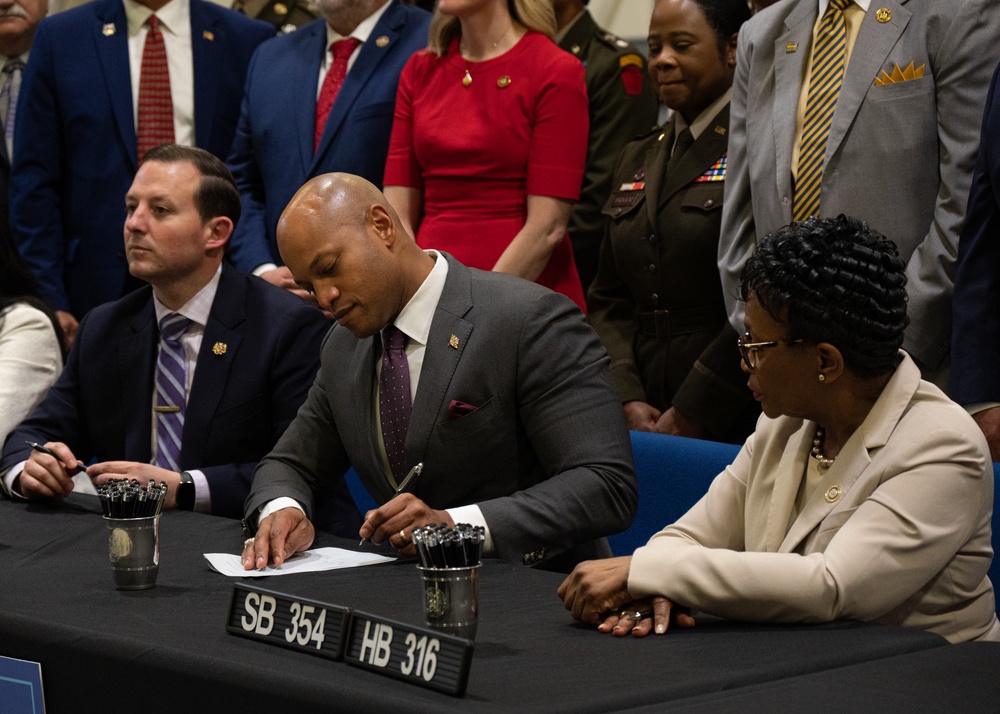 Md. Governor signs healthcare bill for Guard members at 175th Wing