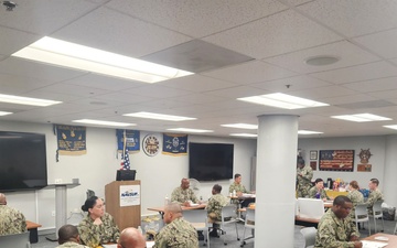 First Class Petty Officers Meet with Master Chief Petty Officers to discuss their selection board packages