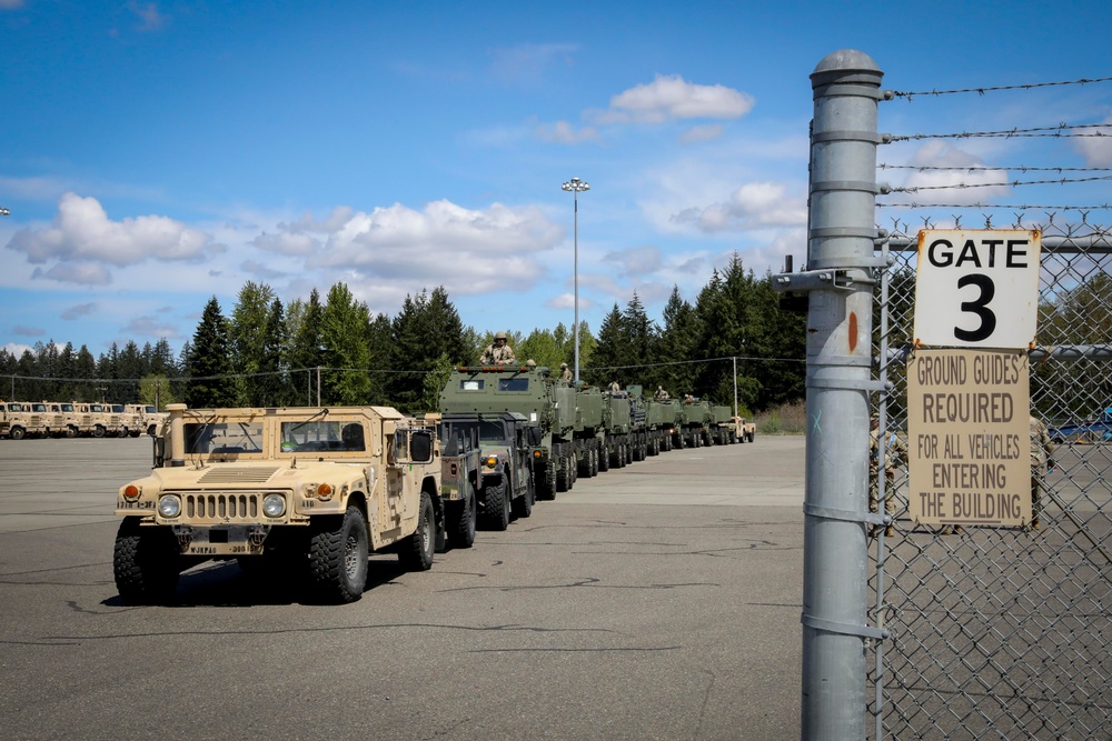 17th Field Artillery Brigade convoy to the Port of Tacoma