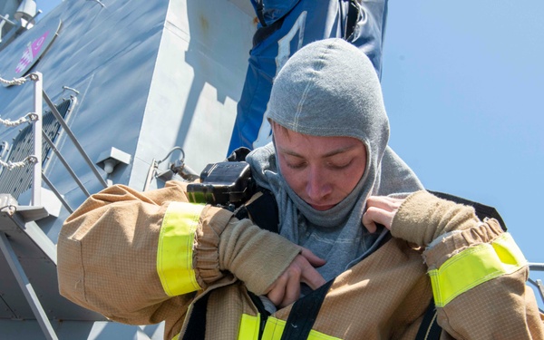 Wayne E. Meyer Firefighting Drill