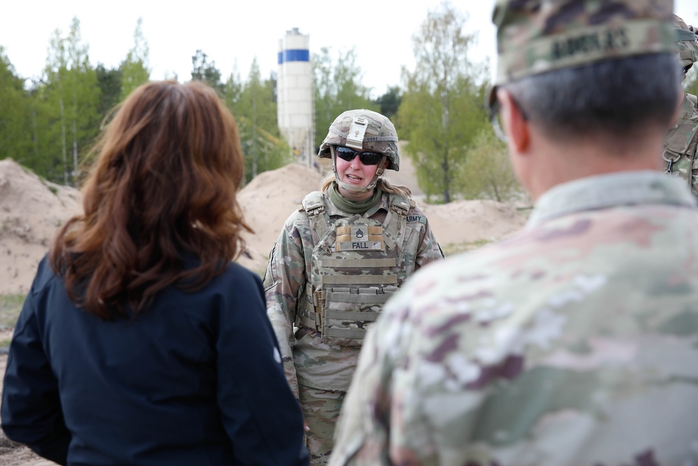 Governor Whitmer visits Michigan National Guard Solders in Latvia