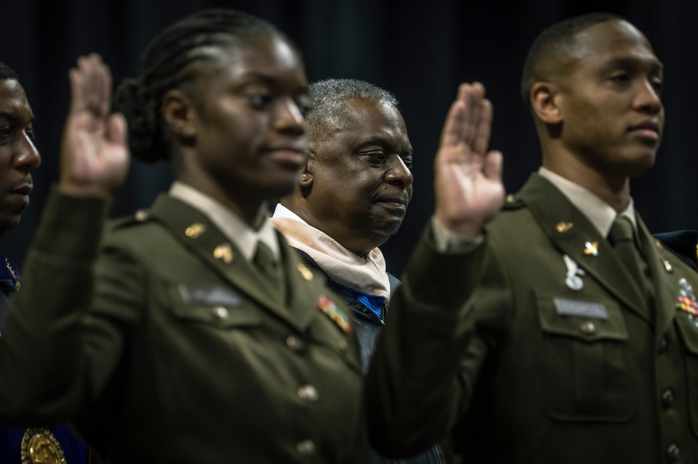 SECDEF Delivers Commencement Address at Fayetteville State University