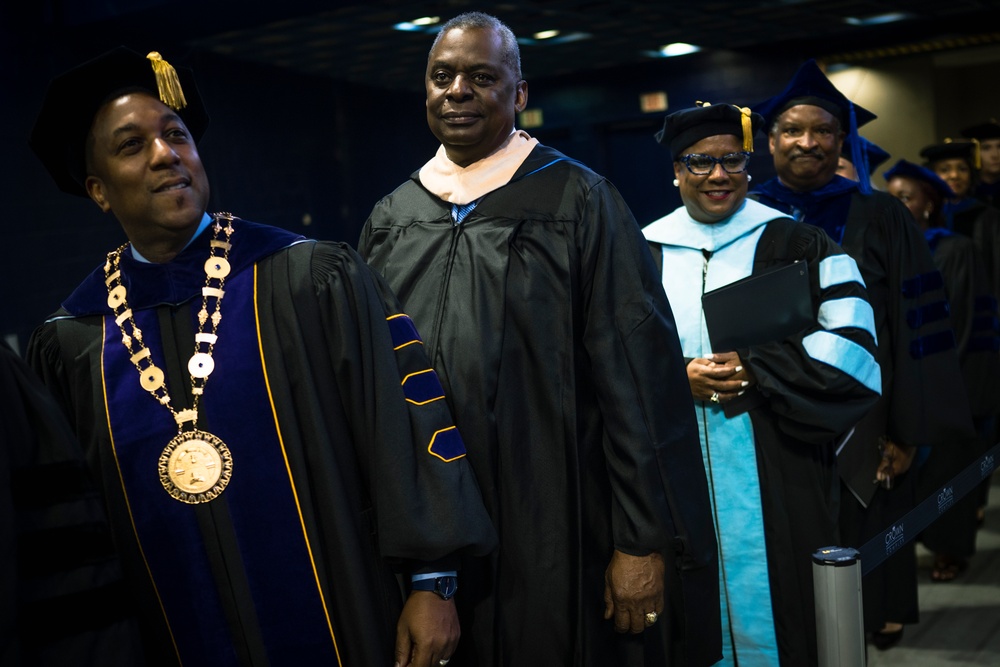 SECDEF Delivers Commencement Address at Fayetteville State University