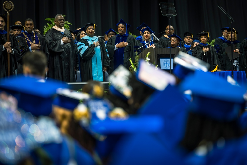 SECDEF Delivers Commencement Address at Fayetteville State University