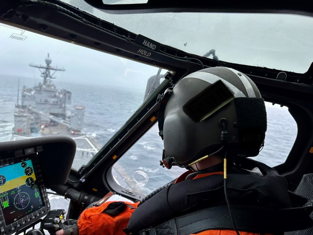 Coast Guard medevacs man from U.S. Navy ship offshore Kodiak, Alaska