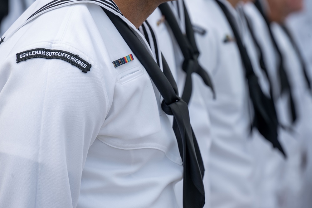 CNO and SECNAV attend USS Lenah Sutcliffe Higbee (DDG 123) Commissioning Ceremony