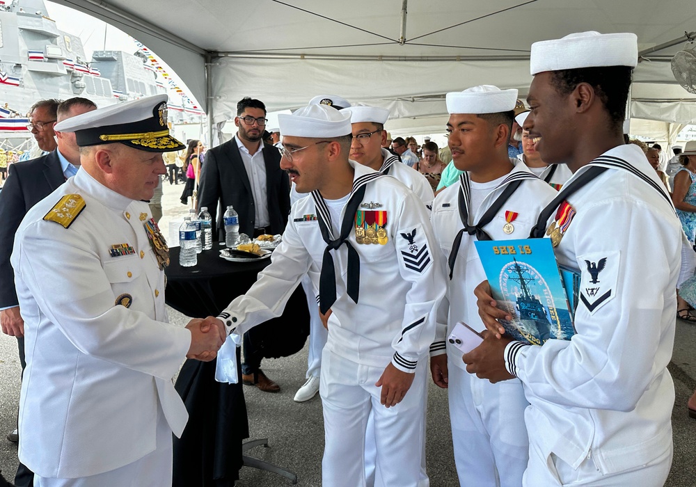 CNO and SECNAV attend USS Lenah Sutcliffe Higbee (DDG 123) Commissioning Ceremony