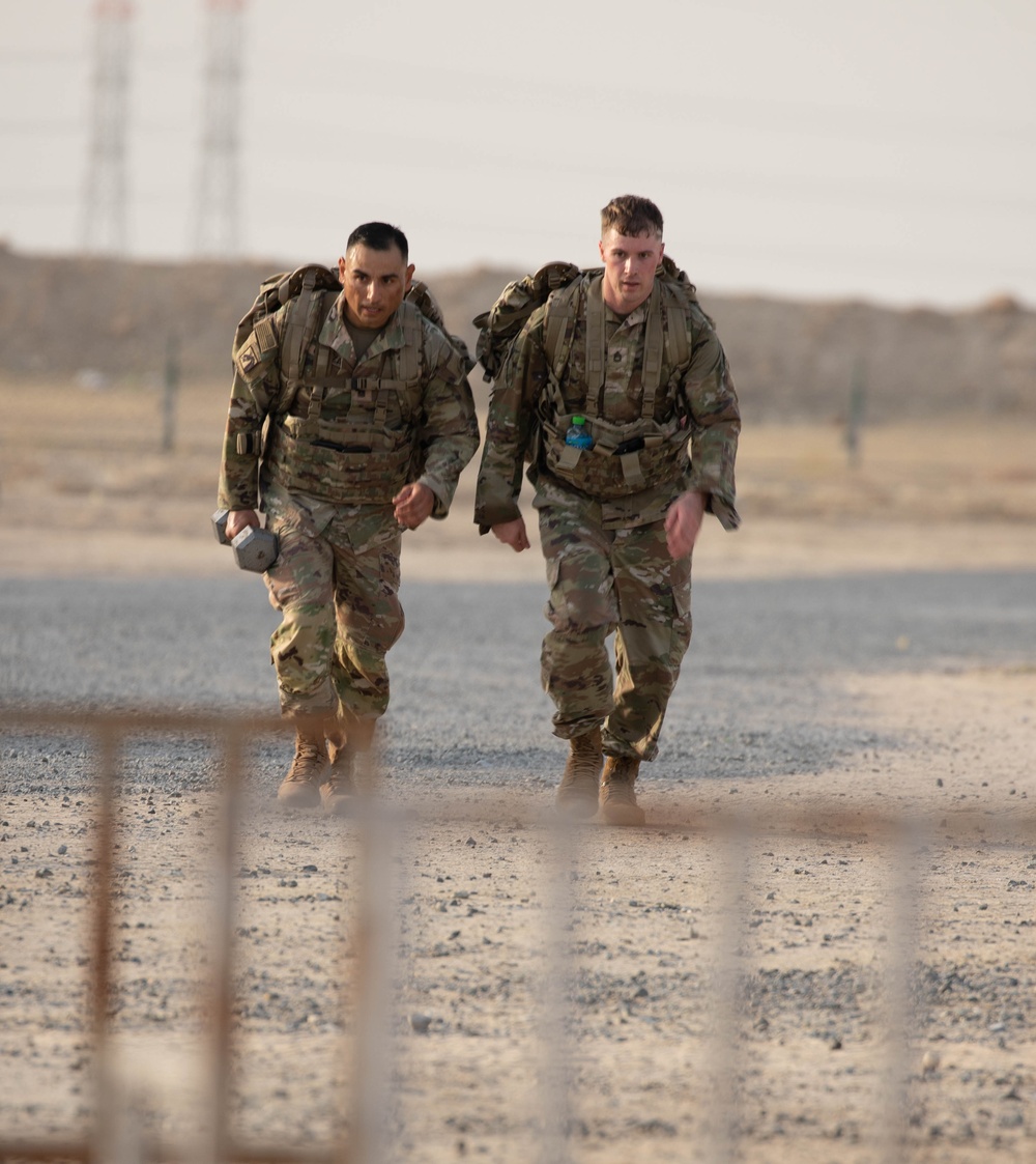 U.S. ARMY Best Squad Competition: CSM Garza supports competitors