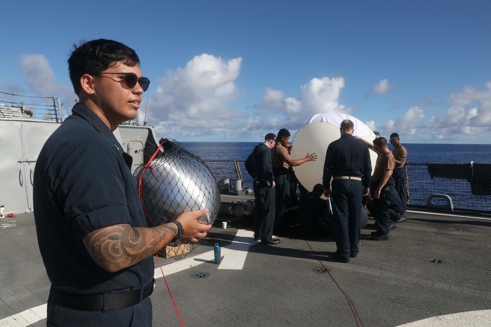 USS Milius (DDG 69) Conducts Radar Calibration Exercise