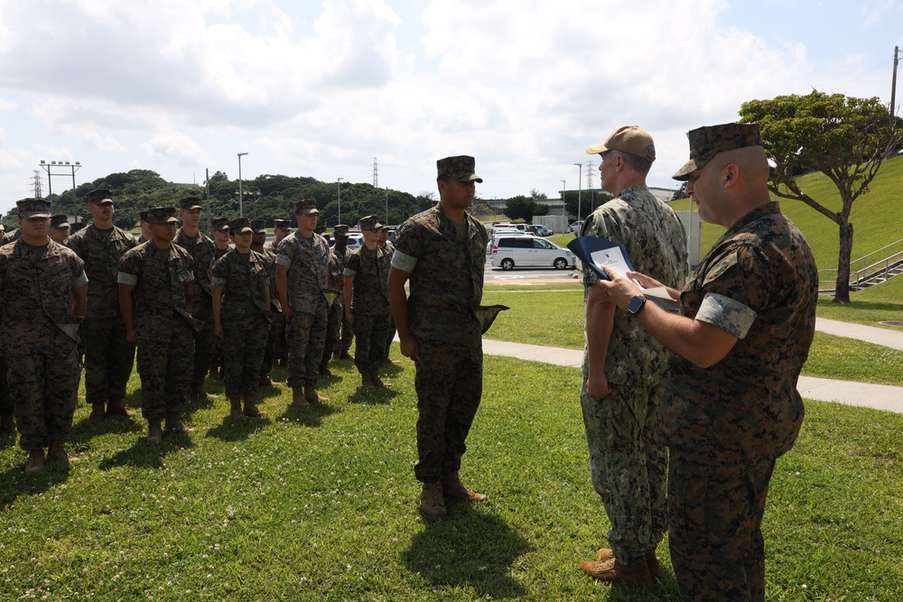 Cpl. Alcala Certificate of Commendation Award Ceremony