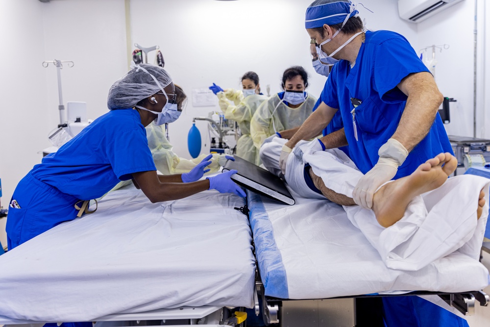 Members of Camp Lemonnier Fire and Emergency Medical Services, participate in a training exercise at Camp Lemonnier, Djibouti