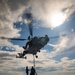 Wildcat lifting and winching on HMS Defender