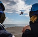 Wildcat lifting and winching on HMS Defender