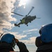 Wildcat lifting and winching on HMS Defender