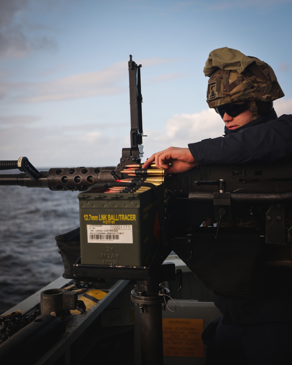 Live firing on HMS Defender