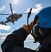 Wildcat lifting and winching on HMS Defender