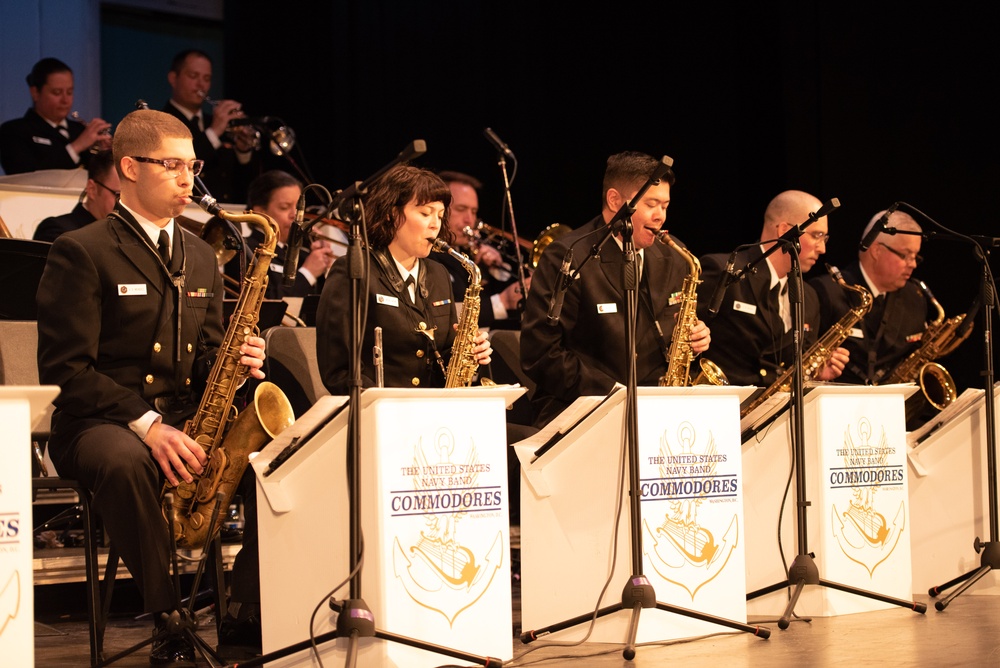 US Navy Band Commodores perform at High School Jazz Festival