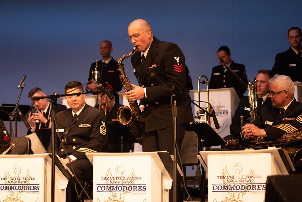 US Navy Band Commodores perform at High School Jazz Festival
