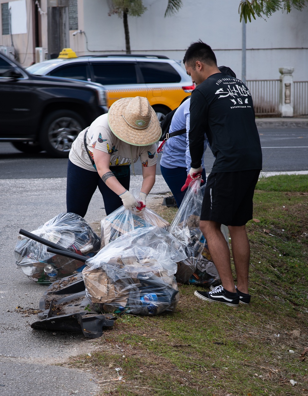 36th CS &amp; NBG clean up Two Lovers Point Road, Guam