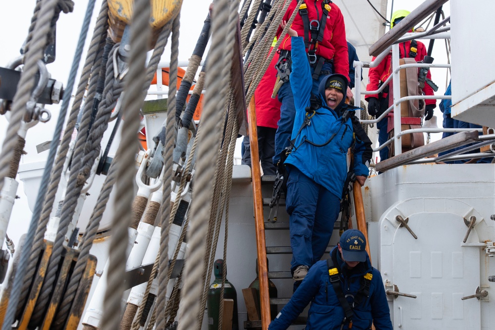 USCGC Eagle (WIX 327) makes way in the North Sea