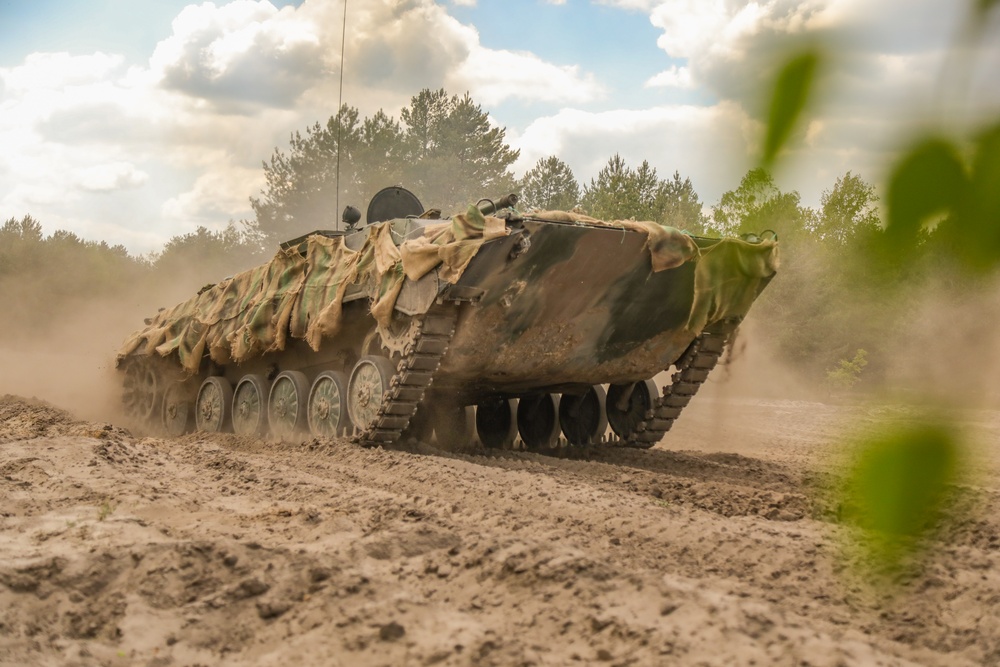 Combined Arms Rehearsal During Anakonda23 at Nowa Deba