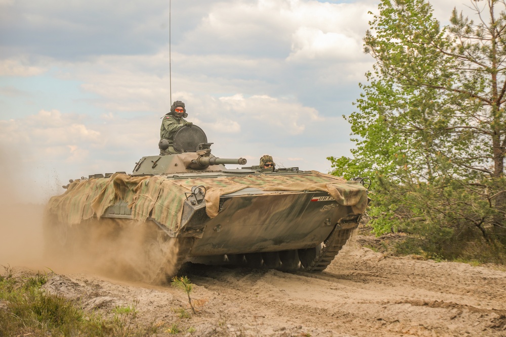 Combined Arms Rehearsal During Anakonda23 at Nowa Deba