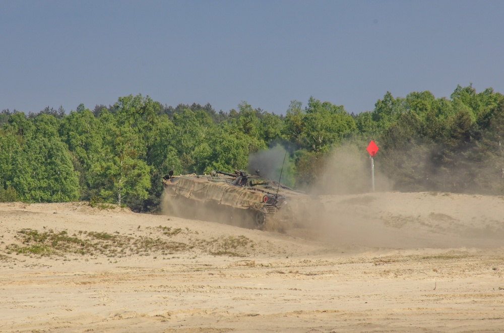 Combined Arms Rehearsal During Anakonda23 at Nowa Deba