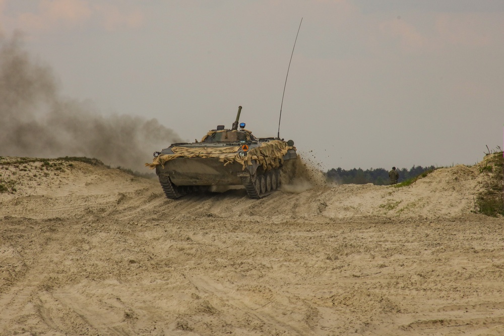 Combined Arms Rehearsal During Anakonda23 at Nowa Deba