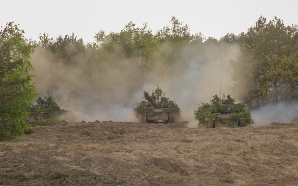 Combined Arms Rehearsal During Anakonda23 at Nowa Deba