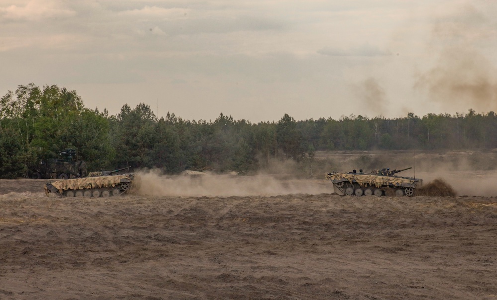 Combined Arms Rehearsal During Anakonda23 at Nowa Deba