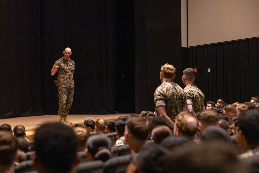 Commandant and Sergeant Major of the Marine Corps hold NCO Townhall meeting at Marine Corps Air Station Iwakuni