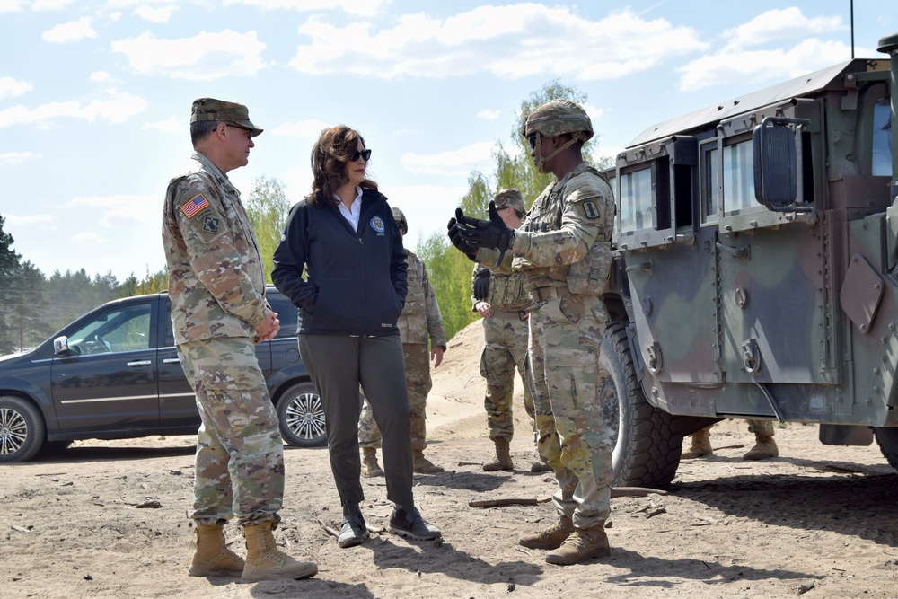 Michigan Governor visits National Guard troops, affirms partnership in Latvia