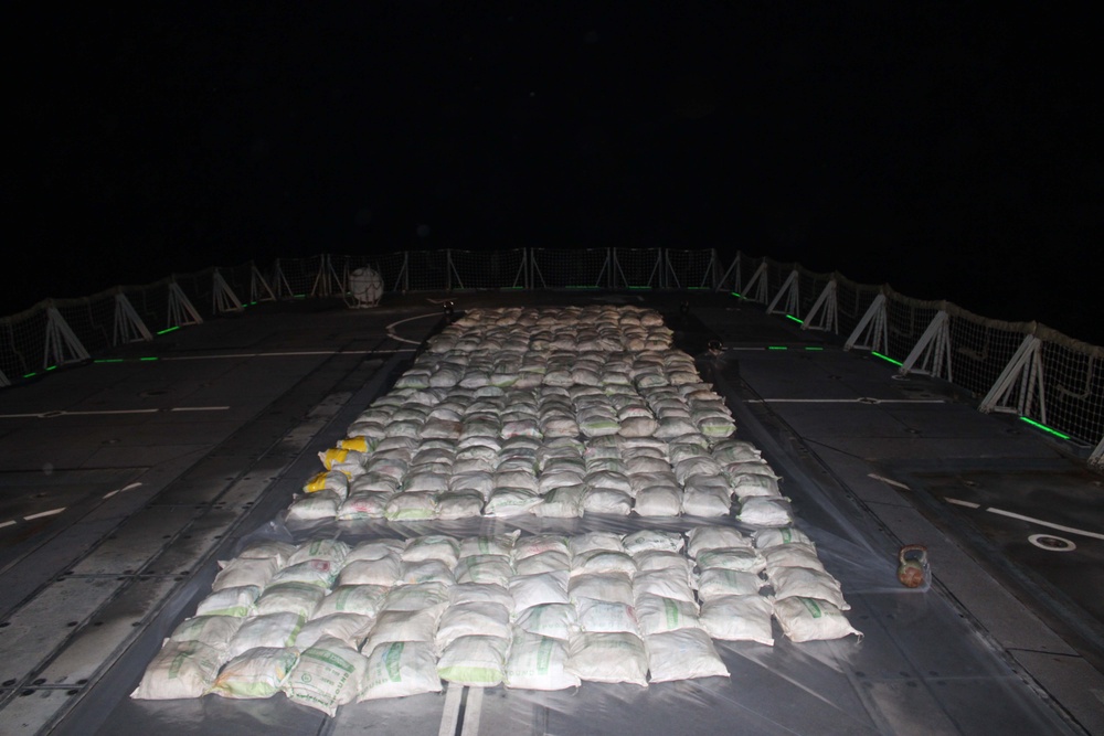 UK Frigate Patrolling for CTF 150 Seizes $6 Million Drug Shipment