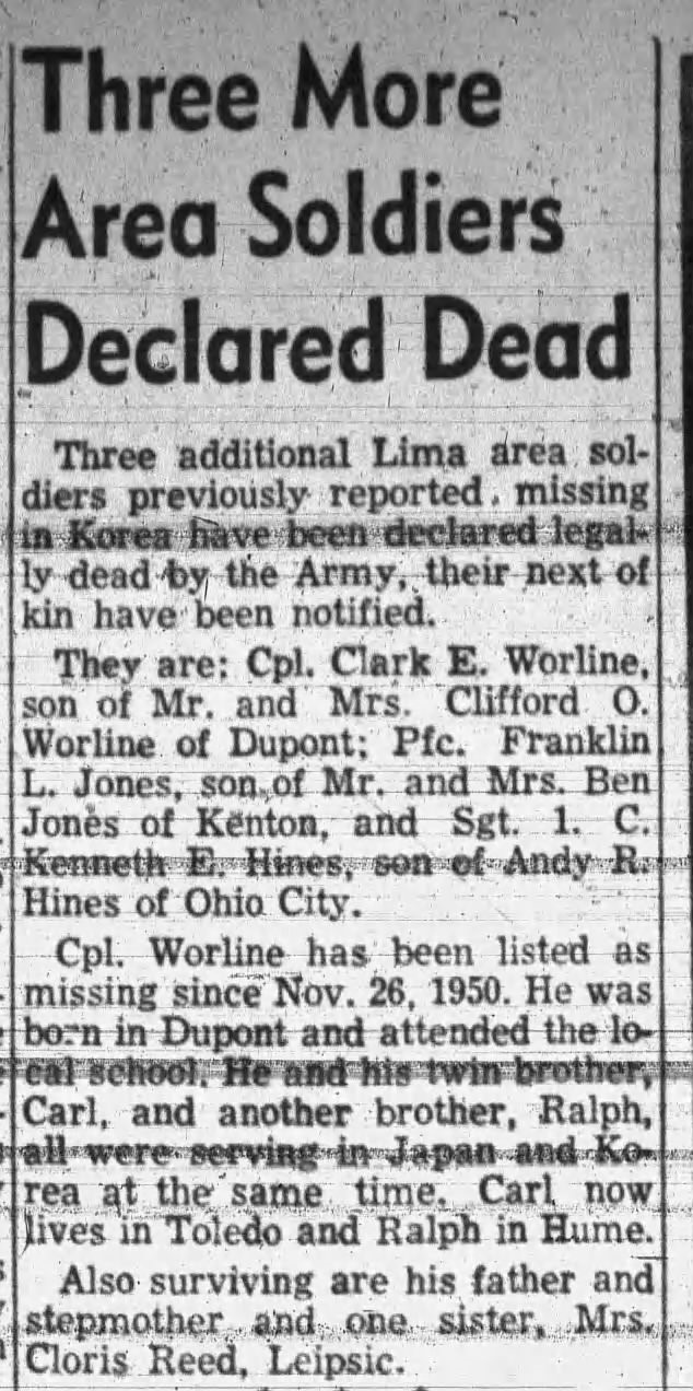 Remains of Korean War Soldier to be buried in Dupont, Ohio