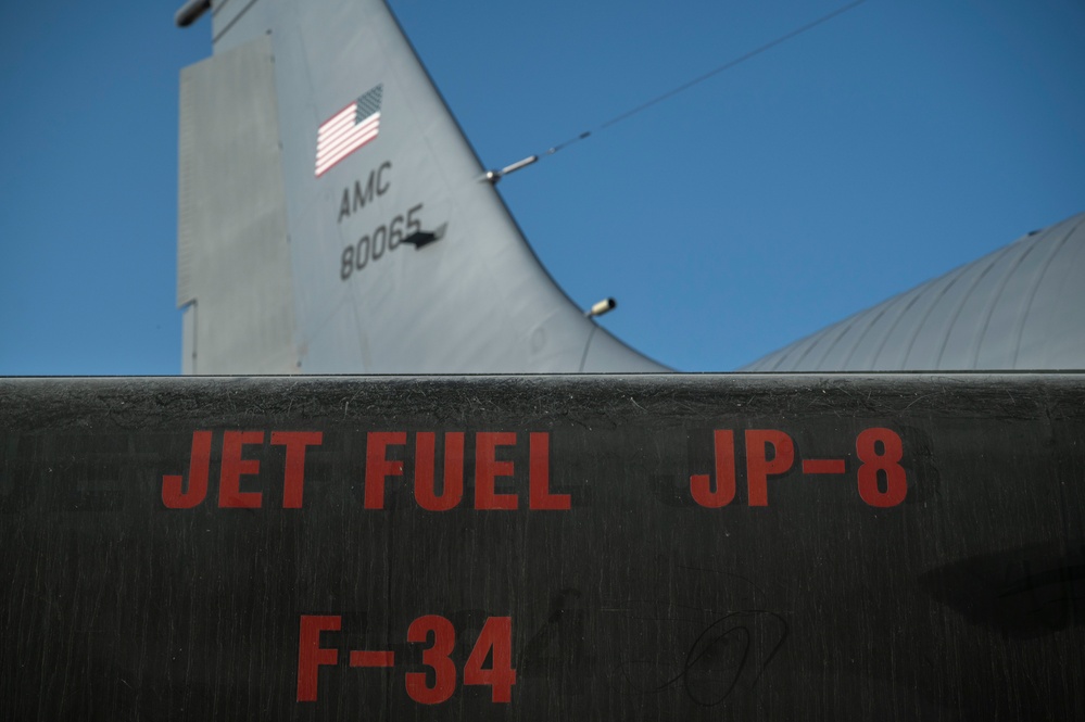 KC-135 Stratotanker crew conduct ACE operations, refuel F-16 Fighting Falcon