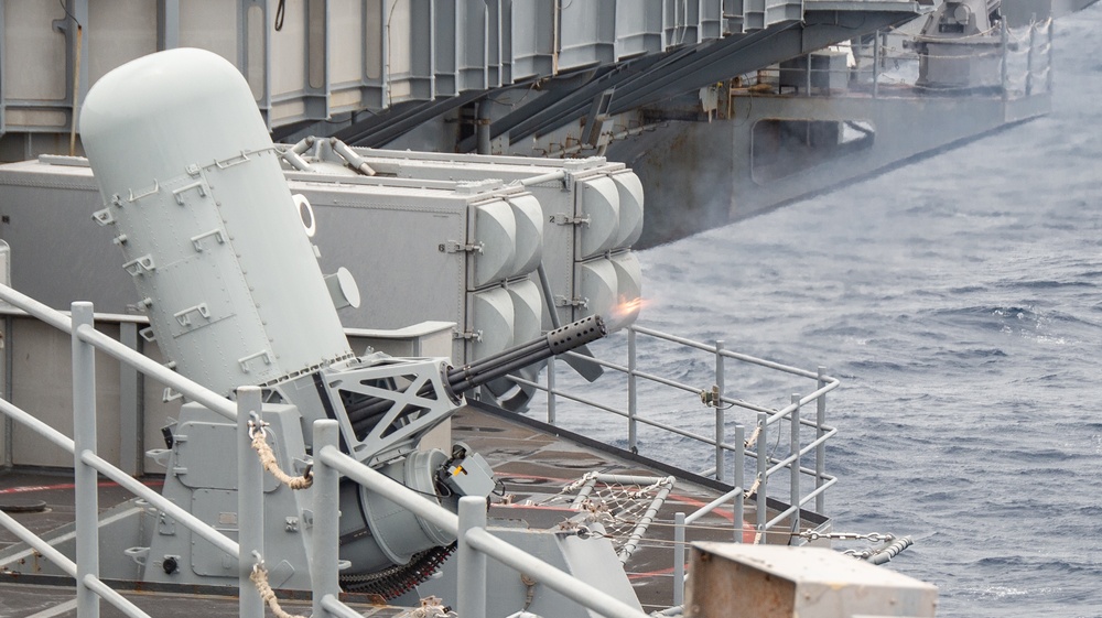 USS Ronald Reagan (CVN 76) Sailors conduct CIWS firing exercise