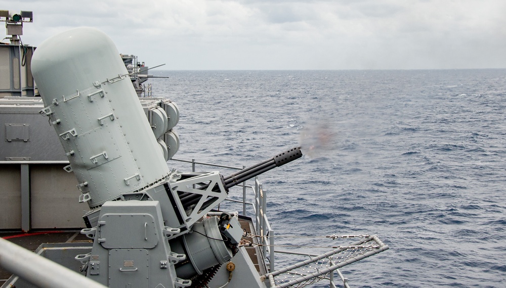 USS Ronald Reagan (CVN 76) Sailors conduct CIWS firing exercise