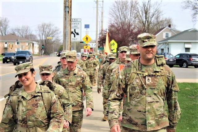 181st MFTB leads Sexual Assault Awareness and Prevention Month march in local community