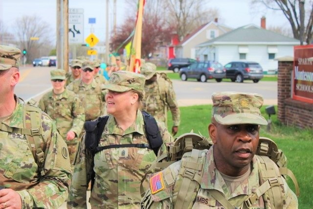 181st MFTB leads Sexual Assault Awareness and Prevention Month march in local community