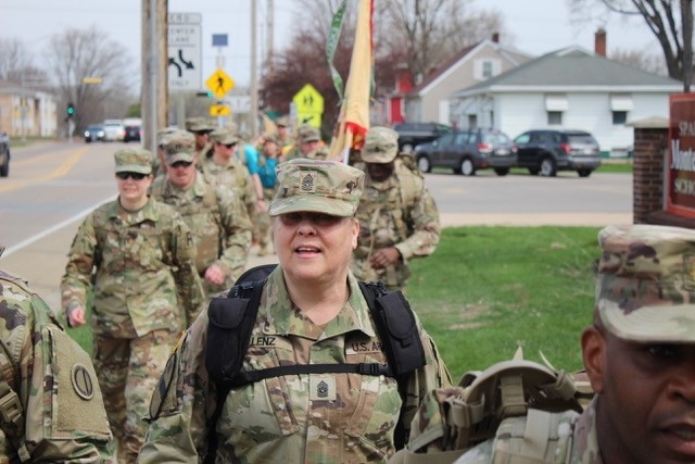 181st MFTB leads Sexual Assault Awareness and Prevention Month march in local community