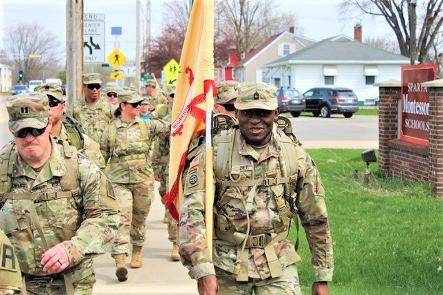181st MFTB leads Sexual Assault Awareness and Prevention Month march in local community